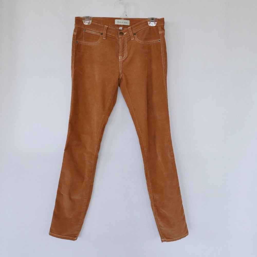 Henry & Belle Crushed Corduroy Brown Skinny Pant